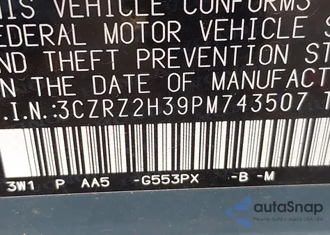 2023 Honda Hr-V Awd Lx z USA, uszkodzony, nr VIN 3CZRZ2H39PM743507